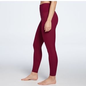 CALIA essential shine leggings tights high rise berry rich pink full length New